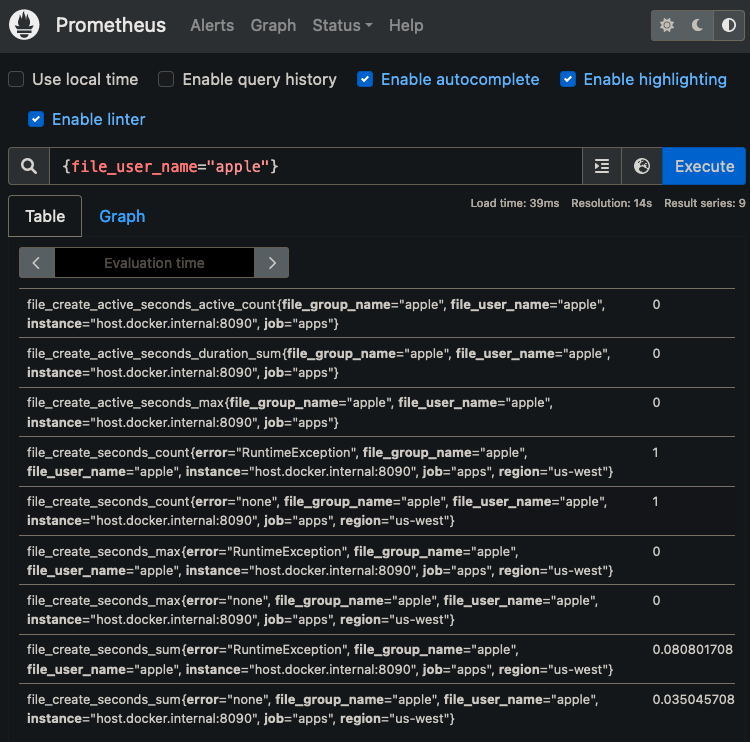 Observation metrics by low cardinality key